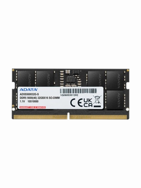 Adata DDR5 16GB 5600MHz SODIMM laptop RAM operativ xotira DDR5 notebook high speed - 
