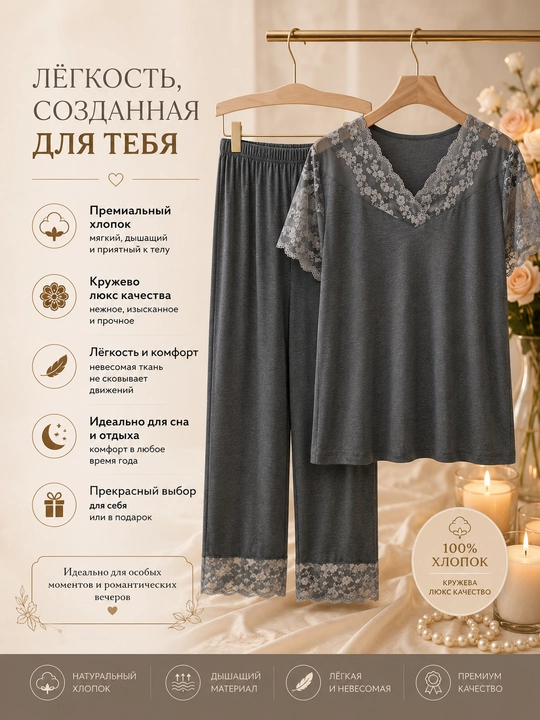Nafis va qulay uy kiyimi to‘plami - 