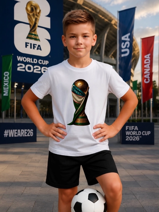 Oʻzbekiston futbol terma jamoasi printli bolalar futbolkalari, FIFA WORLD CUP 2026 - 