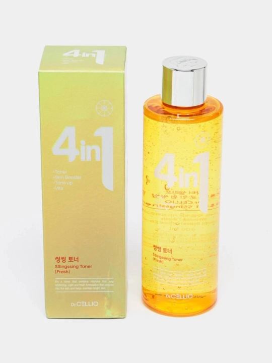 Yuz uchun toner, Dr.CELLIO, 4in1, 300 ml - 