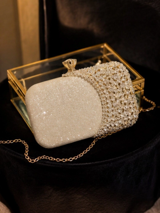 Premium oltin clutch hamyon – ayollar uchun kechki sumka