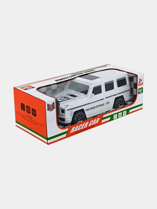 Racer Car Offroad 1:14 pultli mashinasi oq rang
