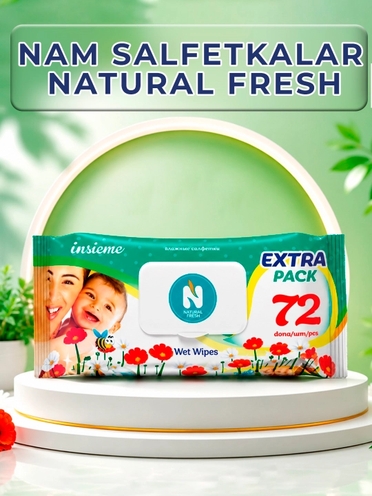 Влажные салфетки Natural Fresh, 72 шт - 