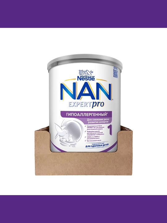 Bolalar uchun aralashma NAN 1 Gipoallergenli, 400 g