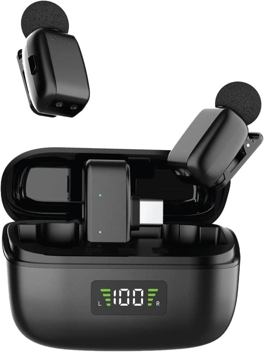 Telefonlar uchun Type-C va Lightning  Green Lion Flex Mic Duo 2-in-1 simsiz  mikrofon
