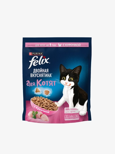 Сухой корм для котят Felix, с курочкой, 600 гр