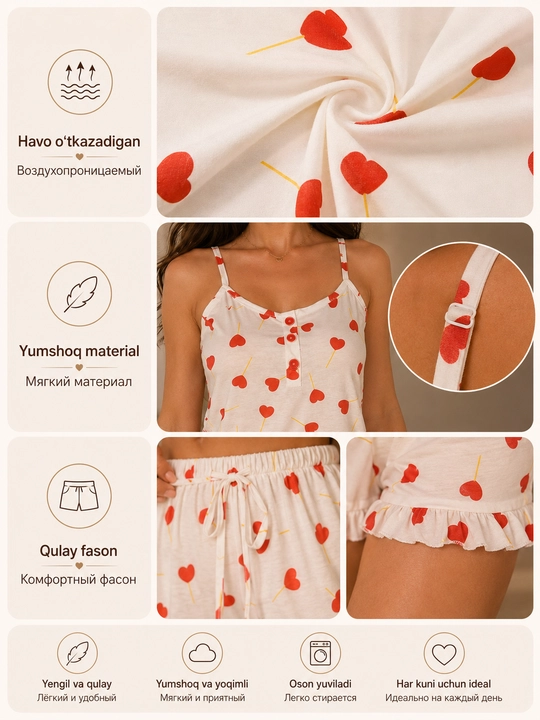Ayollar uchun pidjama komplekti