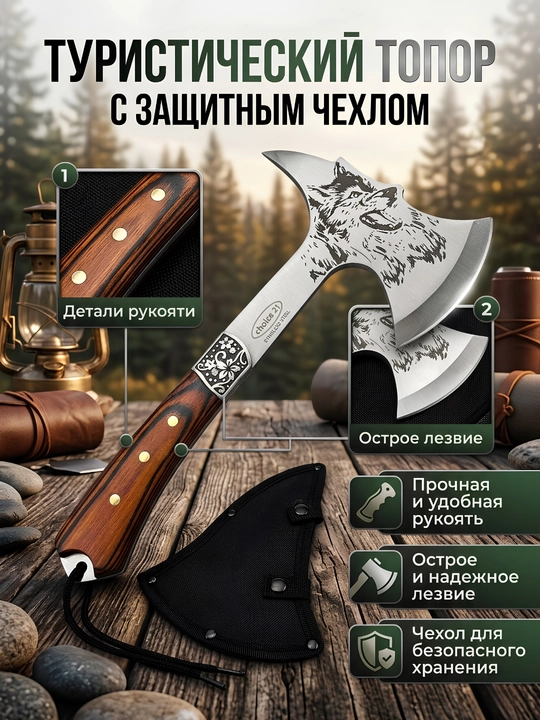 Универсальный топорик для кухни и поездок — для мяса, костей и пикника
