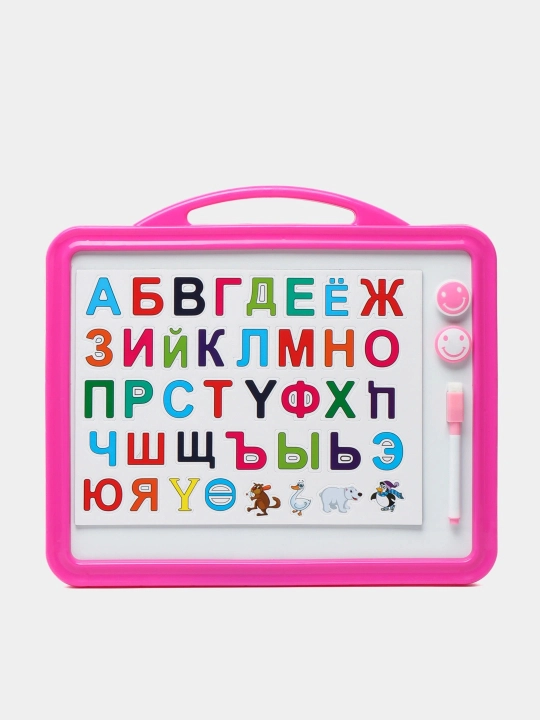 COCZOO magnit doskasi alifbo harflari bilan pushti