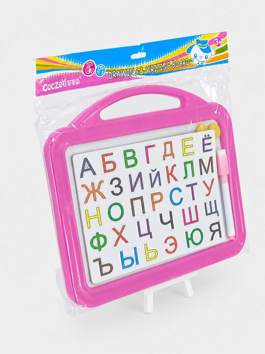 COCZOO magnit doskasi alifbo harflari bilan pushti