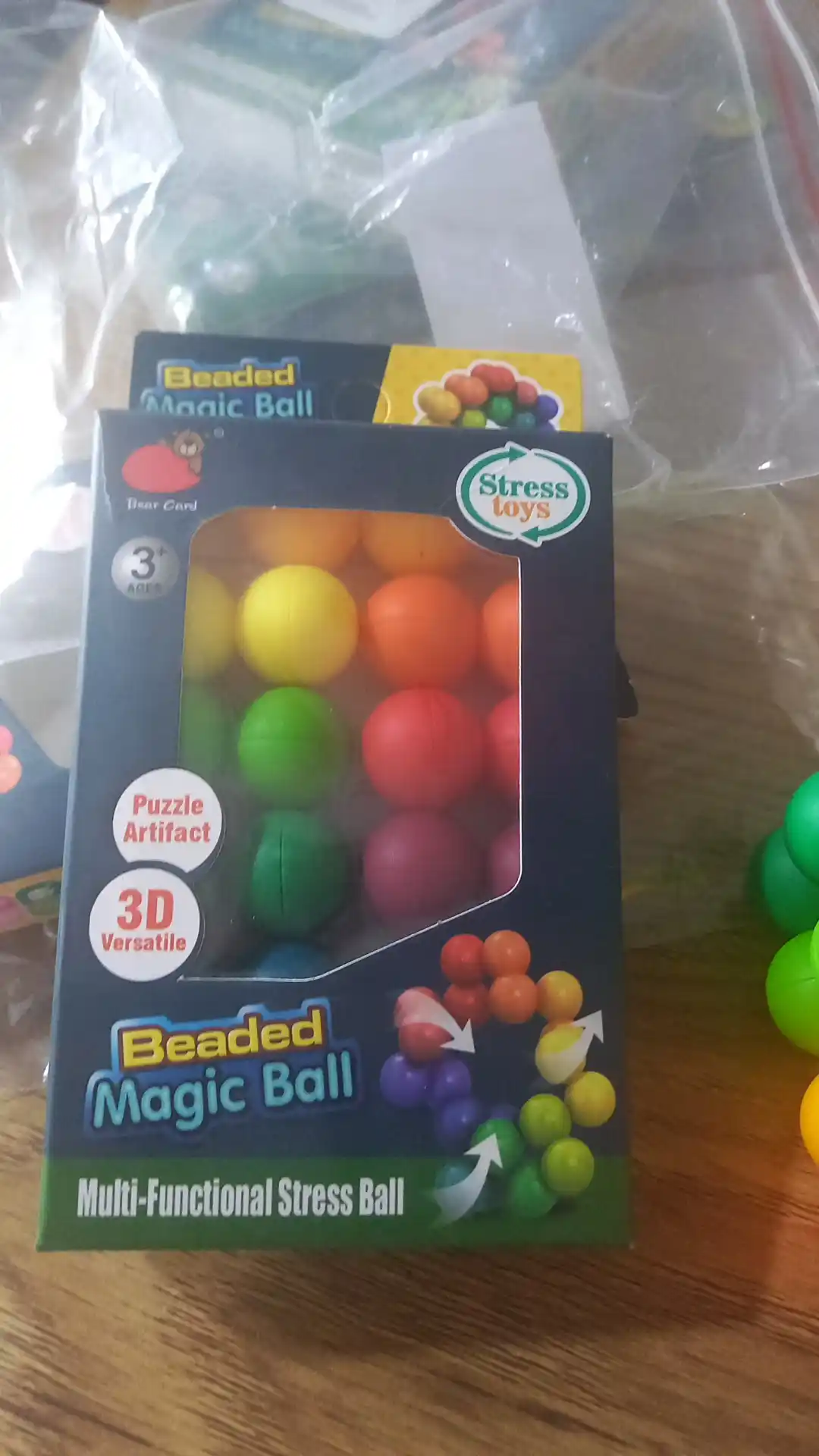 Beaded Magic Ball antistress boshqotirma, 3D transformatsiyalanuvchi shar