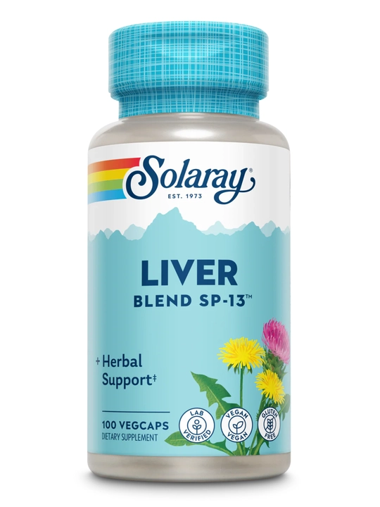 Solaray, Liver Blend SP-13, для очищения и поддержки печени, 100 растительных капсул, США