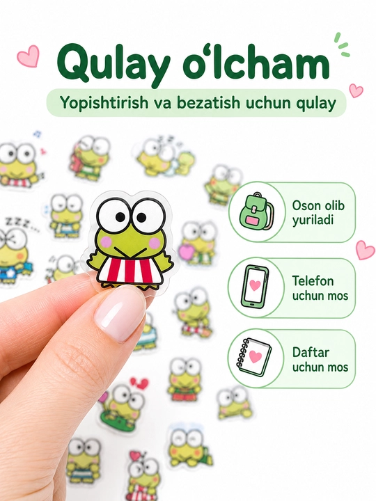 Nakleykalar, stikerlar Anime, One Piece, Mening qo'shnim Totoro, Kuromi, Hello Kitty