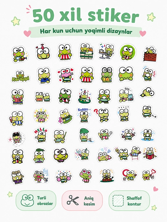 Nakleykalar, stikerlar Anime, One Piece, Mening qo'shnim Totoro, Kuromi, Hello Kitty