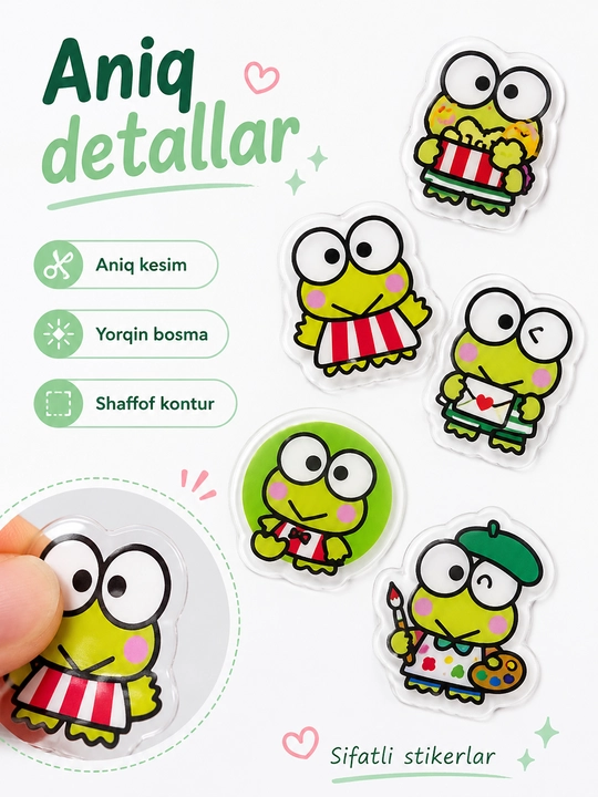 Nakleykalar, stikerlar Anime, One Piece, Mening qo'shnim Totoro, Kuromi, Hello Kitty