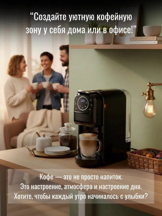 Кофеварка Многофункциональная капсульная кофемашина Sonifer 4 в 1, 20 бар, 1400 Вт