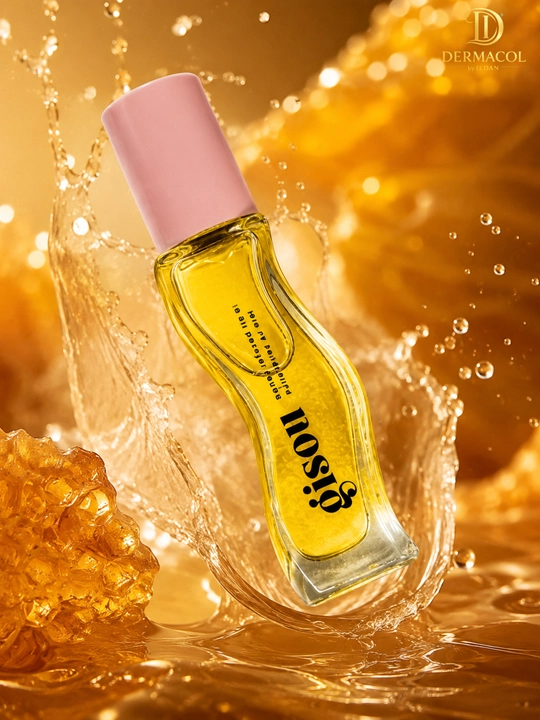 Asal bilan namlovchi lab yog‘i, tabiiy yaltiroq, lab parvarishi, Gisou Lip Oil Honey Gold
