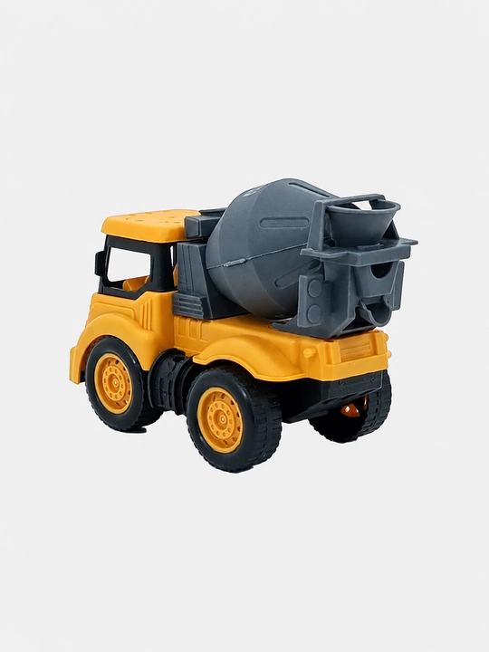 O'yinchoq yuk mashinasi Betonkarashka Mixer Truck sariq