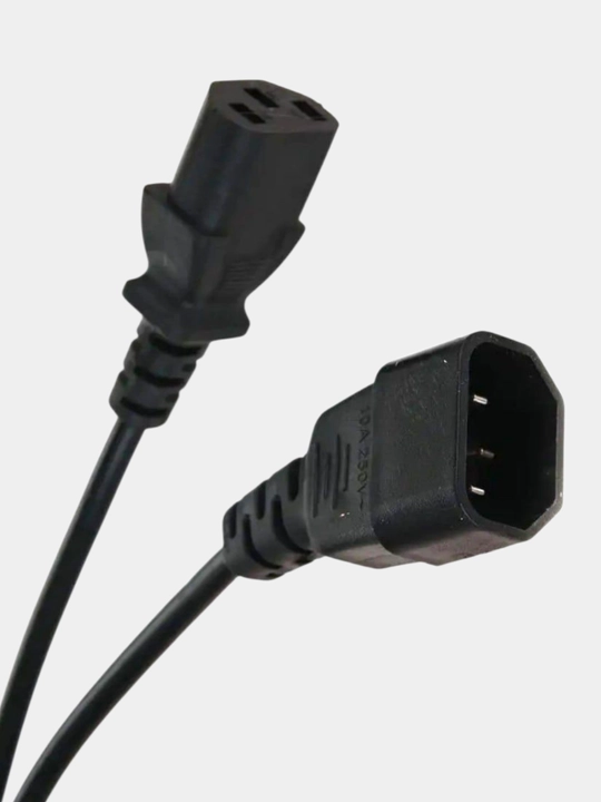 UPS uchun IEC 320 C14 va IEC 320 C13 ulagichli quvvat shnuri bilan ta’minlash kabeli