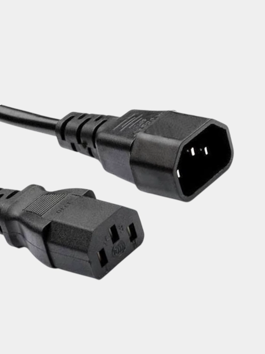 UPS uchun IEC 320 C14 va IEC 320 C13 ulagichli quvvat shnuri bilan ta’minlash kabeli - 
