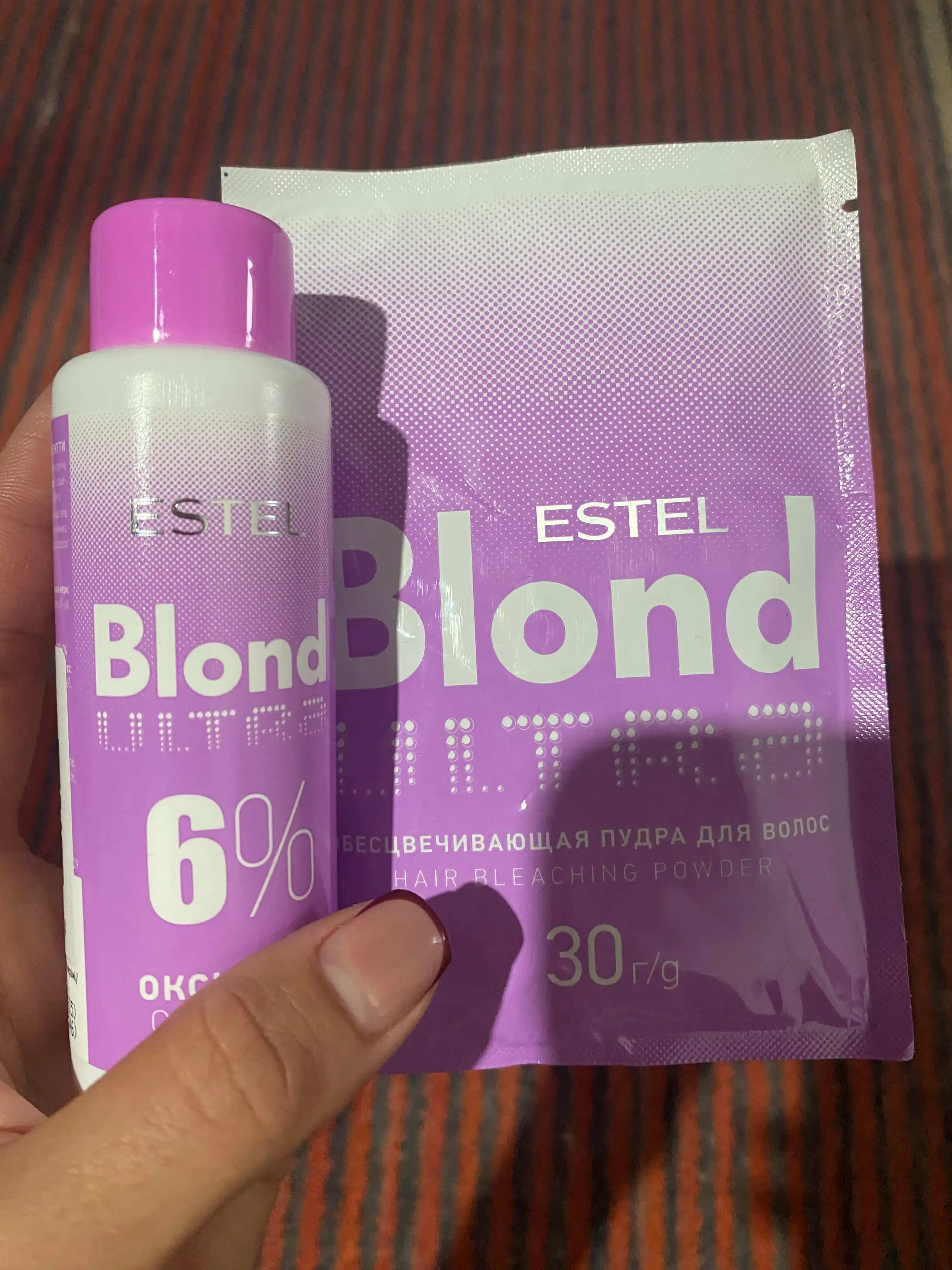 Обесцвечивающая пудра и оксигент 6% и 9% для волос, Estel Ultra Blond