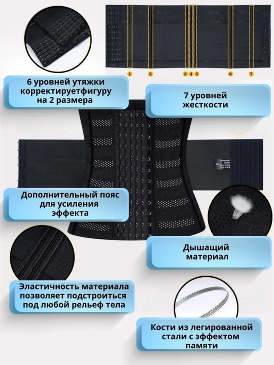 Корсет утягивающий для талии осанки для похудения