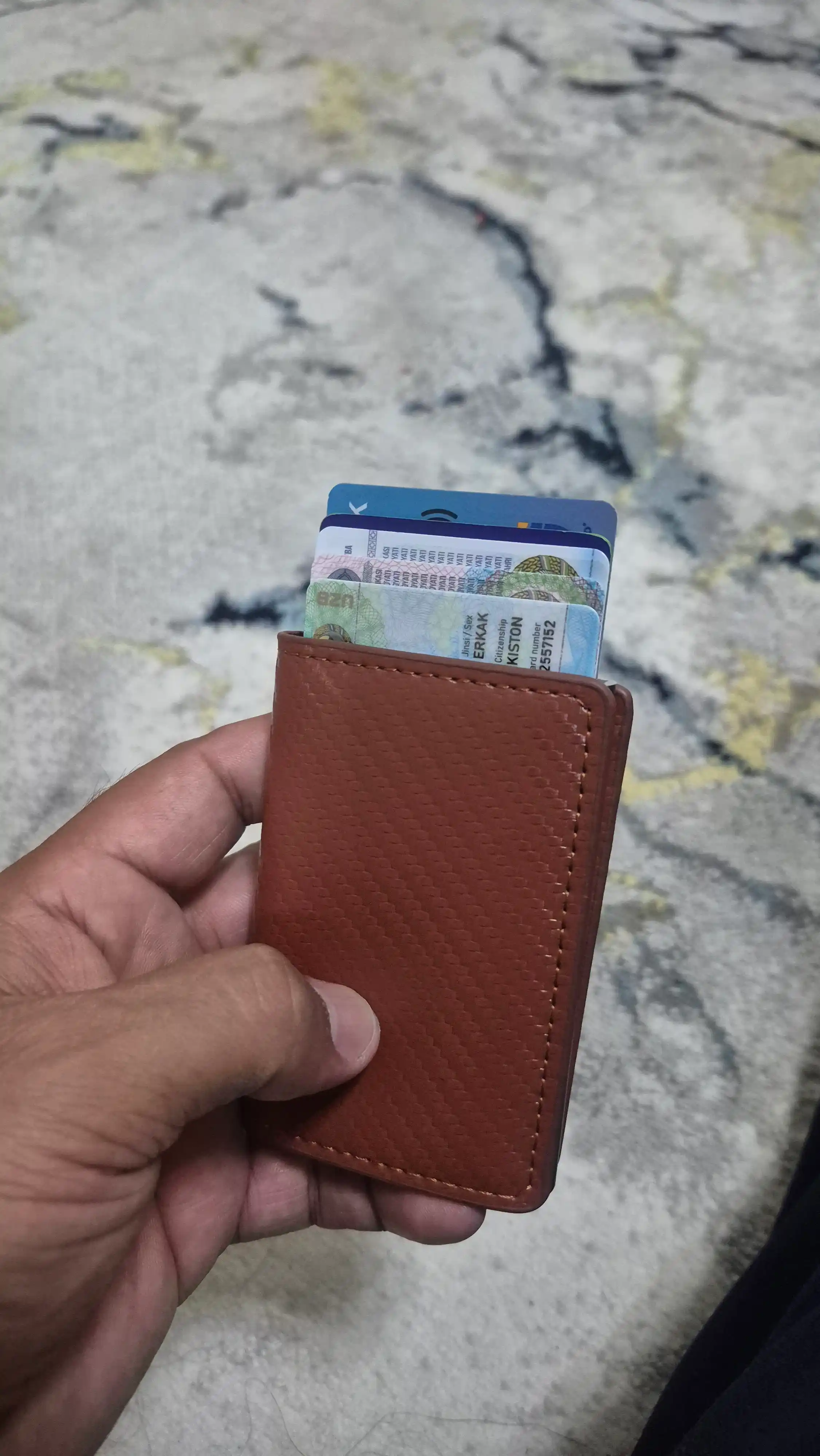 Кошелек-картхолдер для денег, банковской карты, паспорта, визитница, RFID защитный чехол