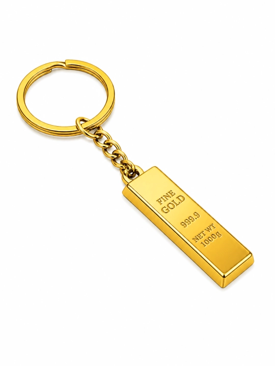 Gold Bar oltin quyma ko‘rinishidagi metall brelok - 