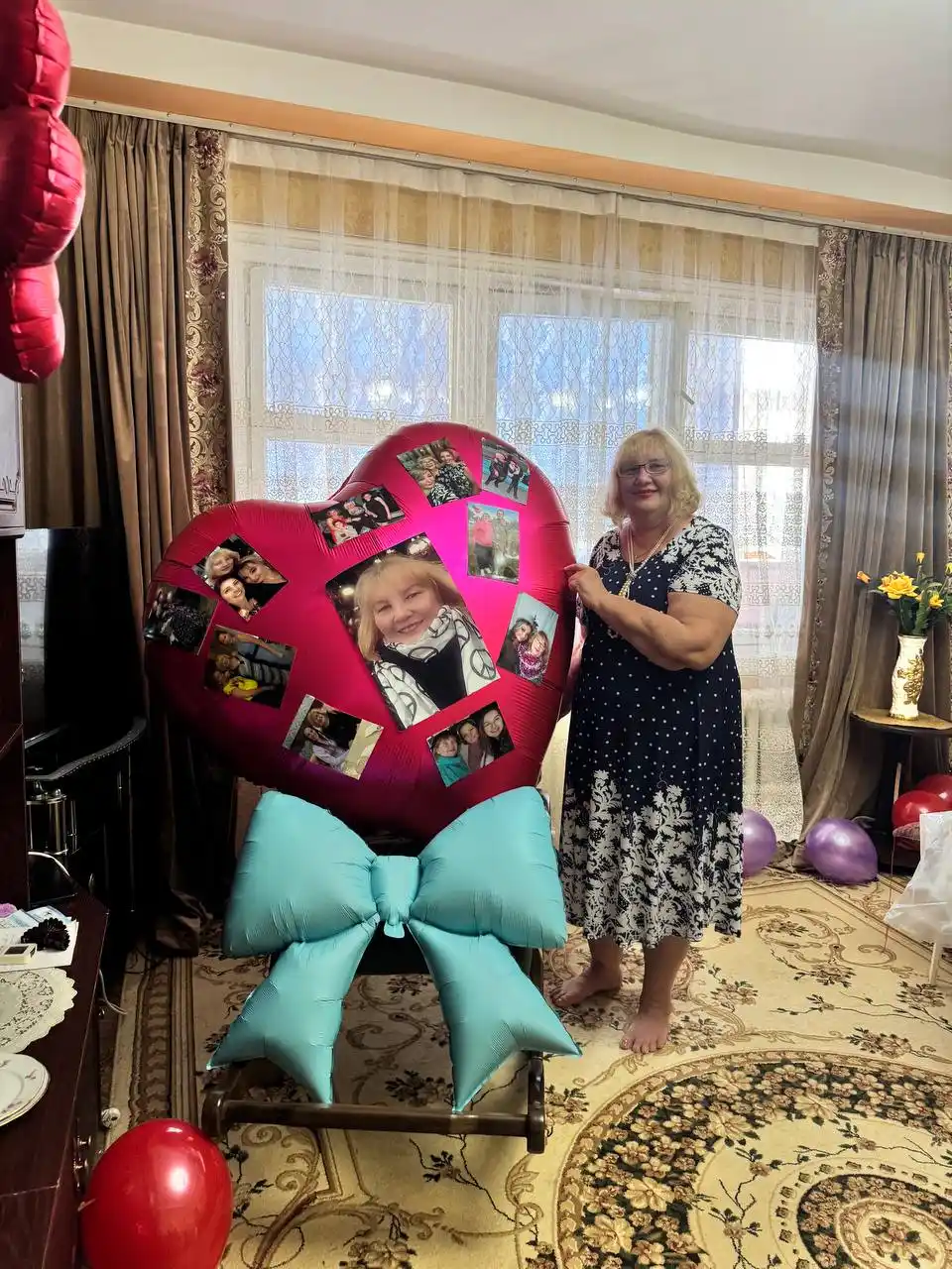 Шар сердце, бантик, I love you, набор шарики на день рождения