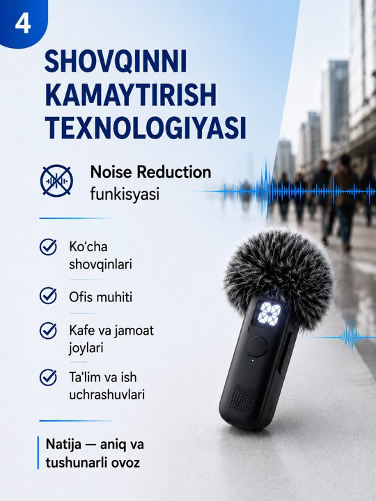 QY88 Simsiz Petlichka Mikrofon 2TX+RX Type-C, Shovqinni Kamaytirish, Zaryadlash