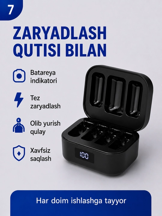 QY88 Simsiz Petlichka Mikrofon 2TX+RX Type-C, Shovqinni Kamaytirish, Zaryadlash