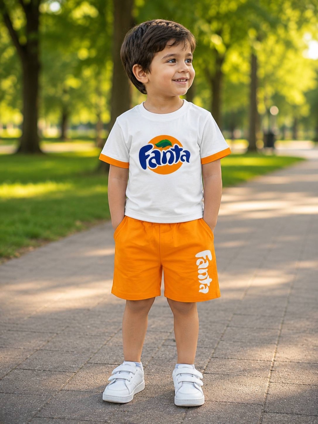 Bolalar uchun 3 qismli yozgi kiyim komplekti, futbolka + shortik + suv idishi, 2–7 yosh - 