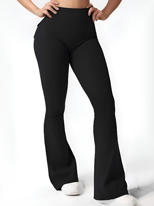 Ayollar uchun orqa cho‘ntakli klyosh sport losin shim fitness yoga va mashg‘ulotlar uchun