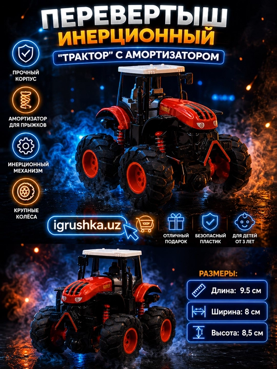 Qizil Farmer fermersi traktori suspenziyali - 