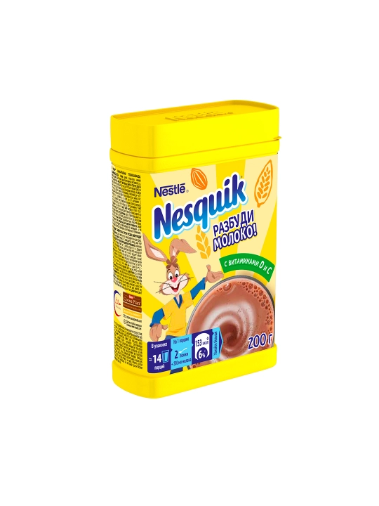 Какао - напиток быстрорастворимый Nesquik, обогащенный, банка, 200 г