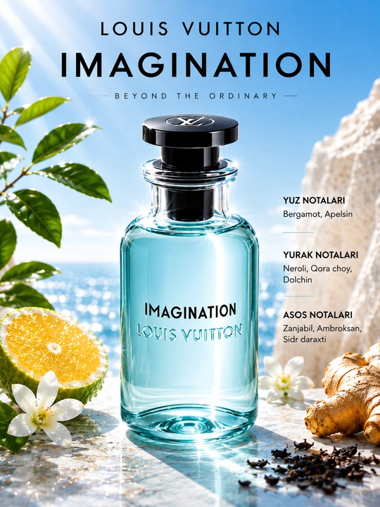Erkaklar uchun parfyumlangan suv Louis Vuitton Imagination, 100 ml - 
