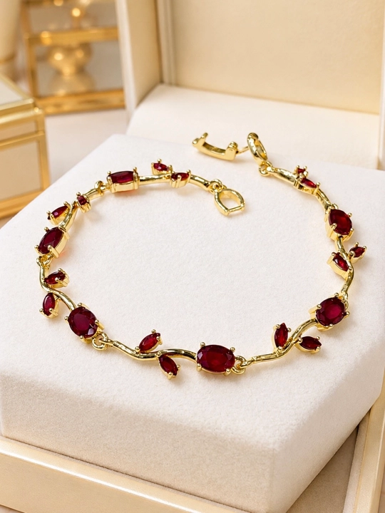 XUPING JEWELRY ayollar va qizlar uchun lola shaklidagi bilaguzuk - 