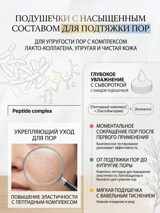 Medipeel: Yuz uchun toner-pedlar kolleksiyasi,4xil turi-(Tsentella/Vitamin /Multoks/Lakto)