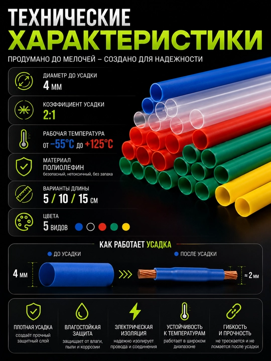Termousadkalar to'plami d4, 5 sm dan 30 dona, 10 sm dan 15 dona, 15 sm dan 10 dona