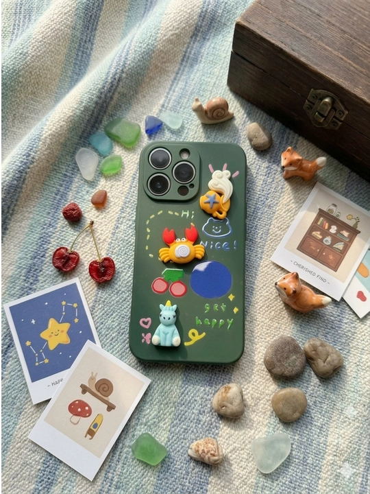 Детский силиконовый чехол для iPhone 13 Pro с 3D фигурами