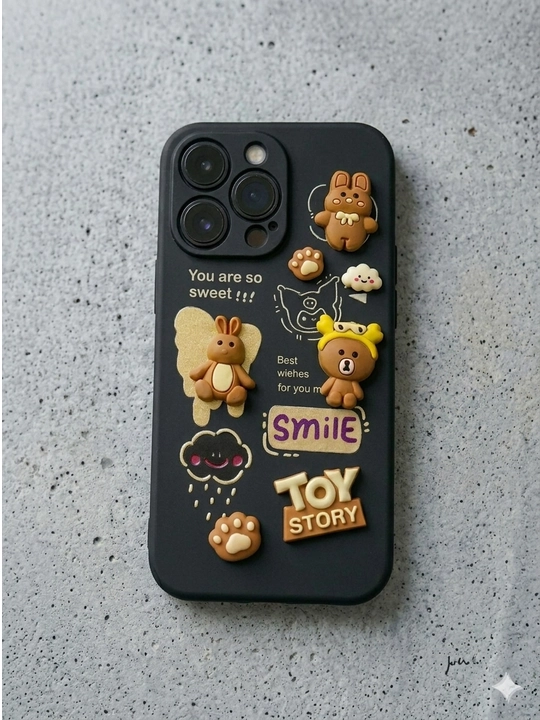 Детский силиконовый чехол для iPhone 13 Pro с 3D фигурами