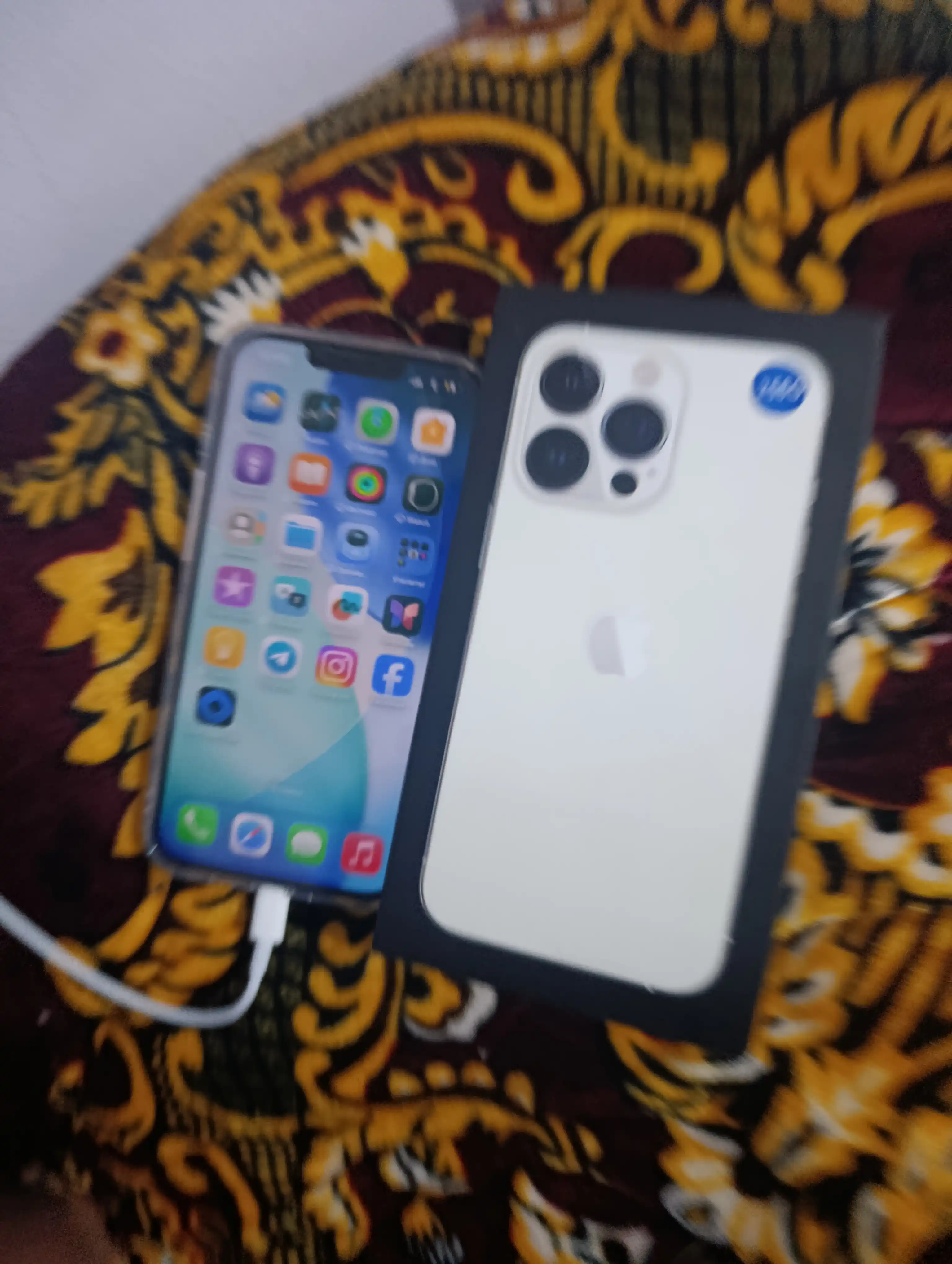 Smartfon Apple iPhone 13 Pro,128/256GB Blue, SIM+sim, g‘ilof va shisha sovg‘a sifatida