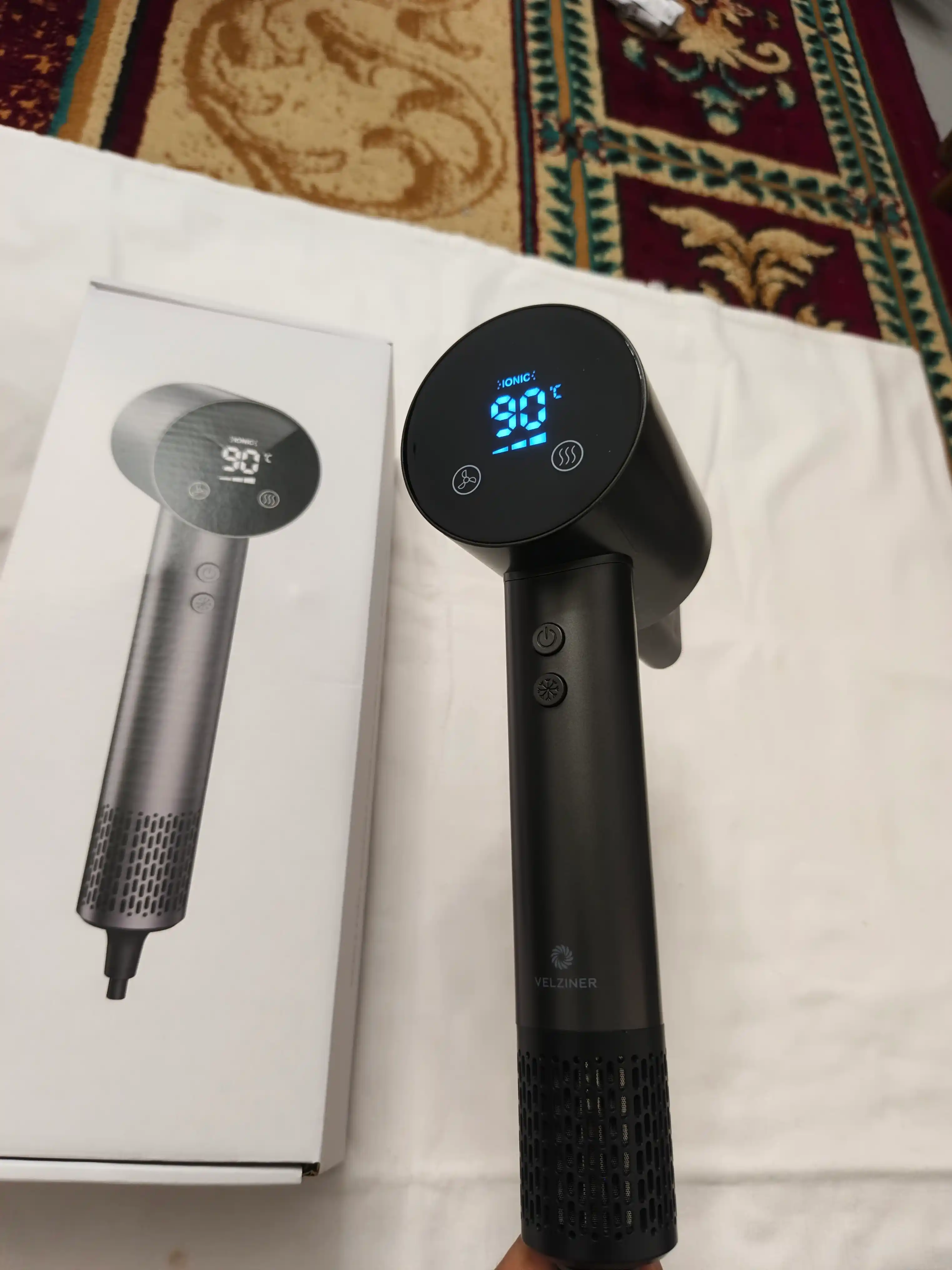 BOSCH BS-9902 fen, 8000W kuchli professional soch quritgich, Issiq-Sovuq havo, 2 Nasadkali