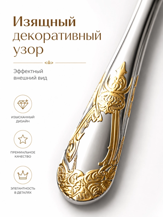 Choy qoshiq, 6 donali to‘plam, 14,5 sm
