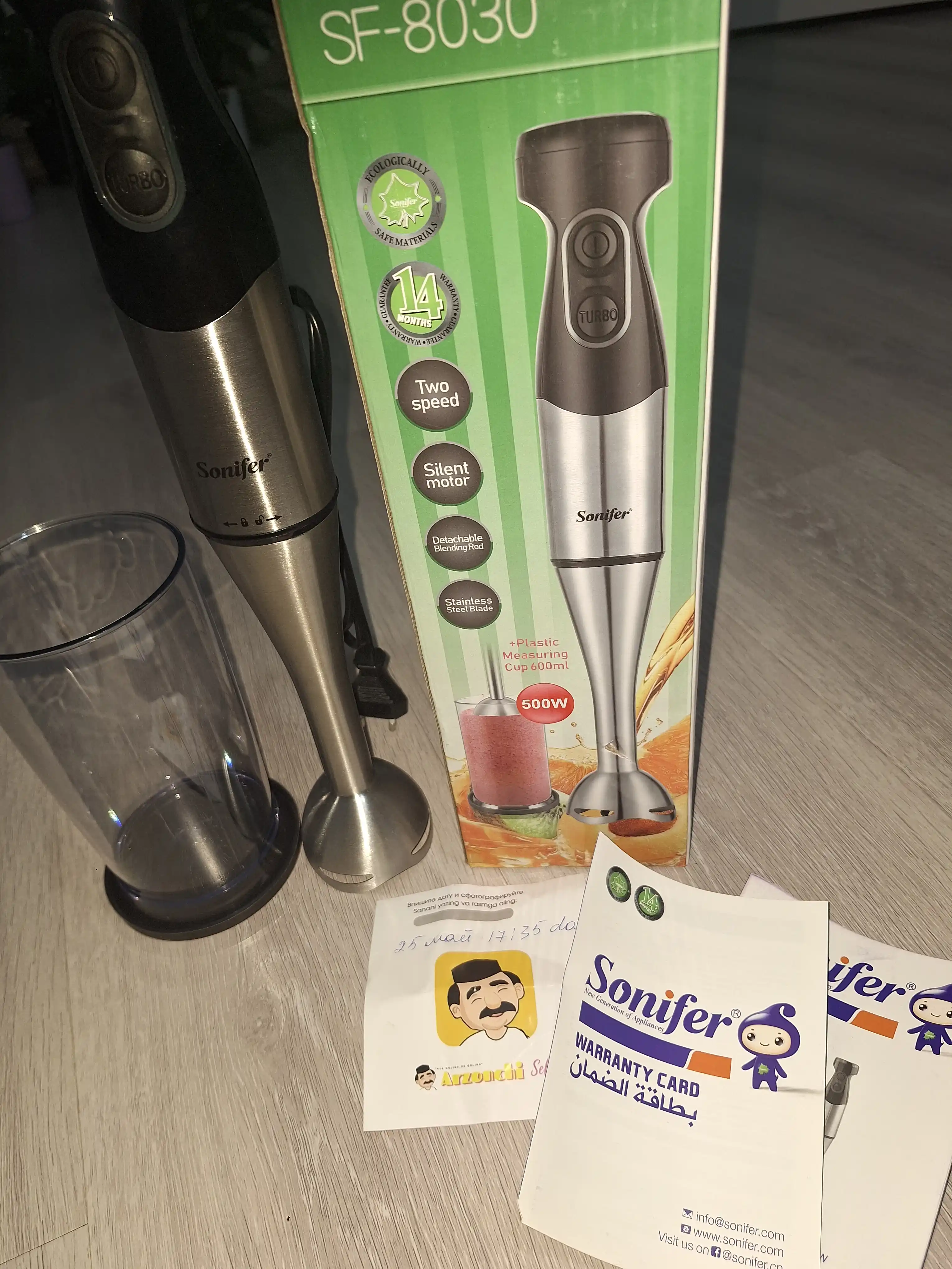 Sonifer 800W immersion blenderi, immersion, 2 tasi 1 da