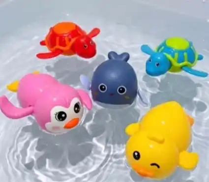 Заводной игрушки для купания, утка, кит, черепаха, 3 игрушки в наборе