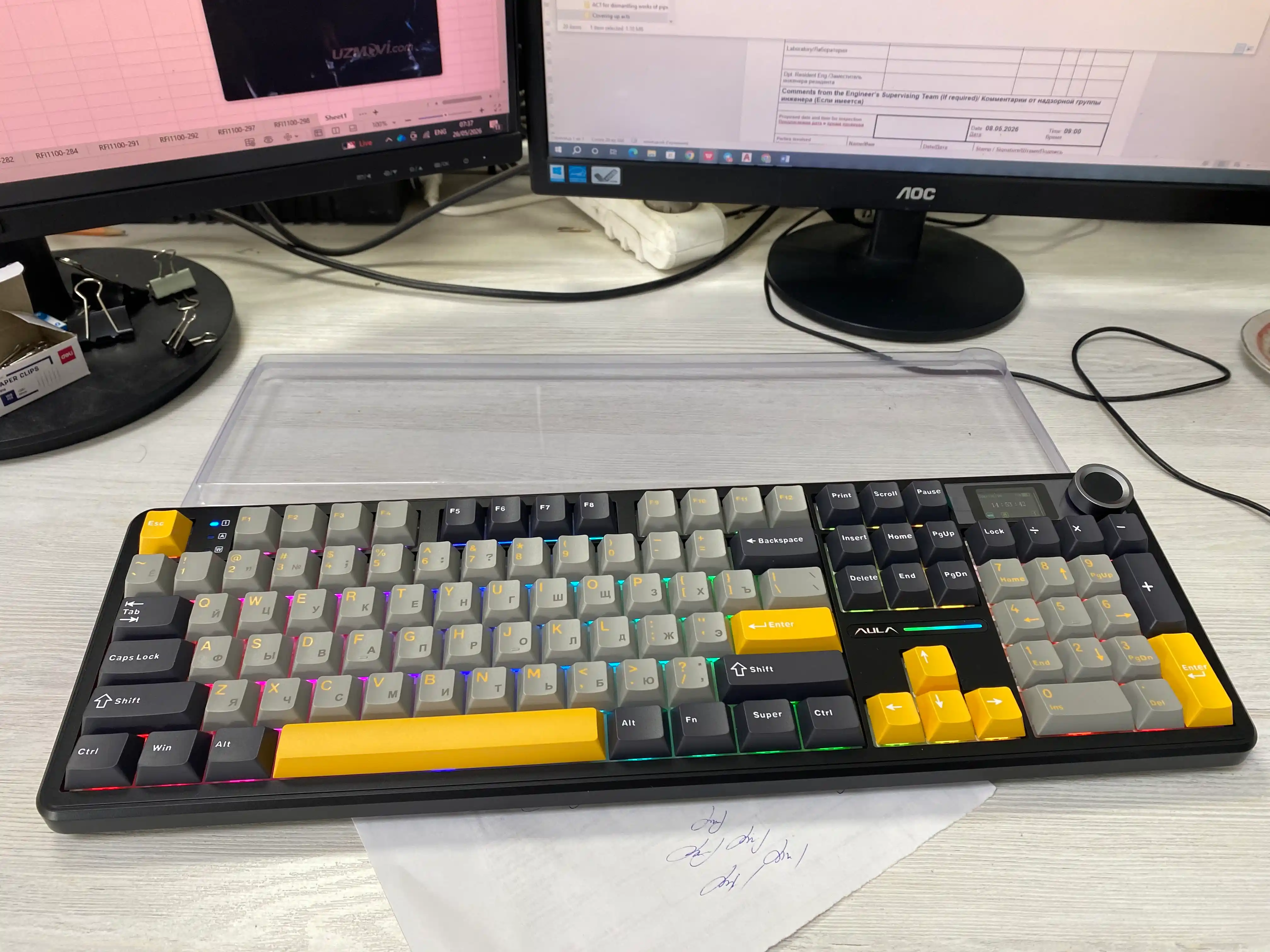 AULA F108 PRO mexanik o‘yin klaviaturasi