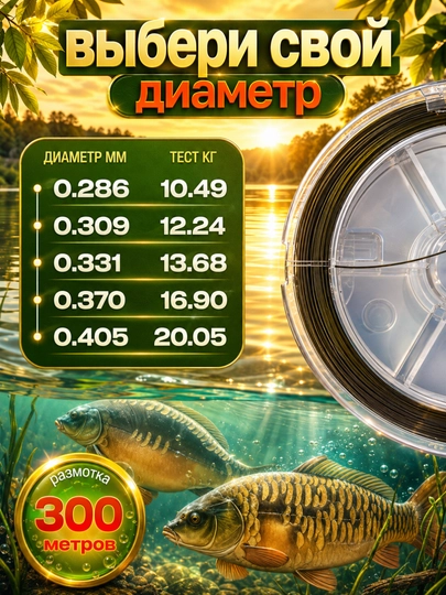 Прочная леска для ловли карпа