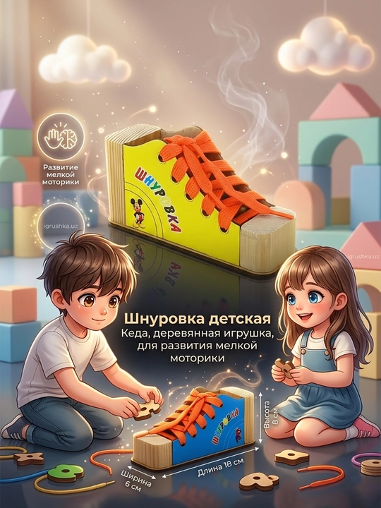 Yog‘och bog‘ich Montessori krossovkasi trenajyor - 