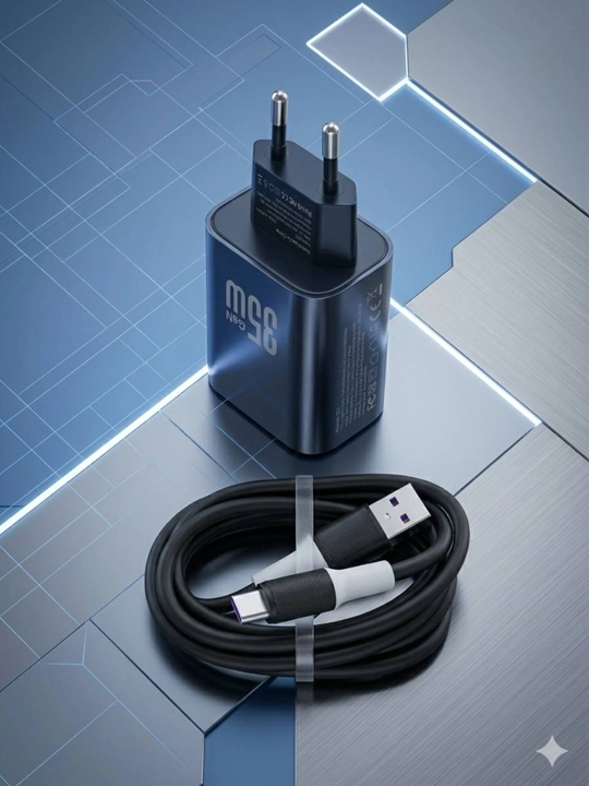 Адаптер, зарядное устройство 35WT/Ватт PD быстрозаряжающий с кабелем Type-C /USB-C
